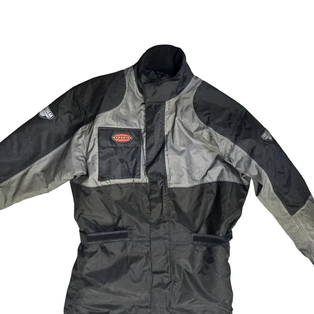Firstgear Hypertex Motorcycle Riding Suit One Piece Coveralls Black‎ Gray Mens L